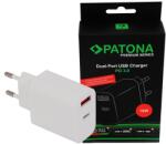 PATONA Prémium Hálózati Töltő Adapter Pd18W - 5V/3.0A 9V/2.0A 12V/1.5A A 1xUSB-C 1xUSB-A Pd3.0 Qc3.0
