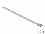 Delock Rozsdamentes acél gyorskötöző 400x7, 9 (10db/cs) Fém kábelkötegelő