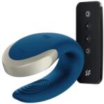Satisfyer Double Love újratölthető, vízálló intelligens páros vibrátor kék távirányítóval