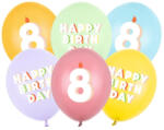 Partydeco szám, számos lufi 11" 28cm 6db 8-as szám lufi (LUFI282870)