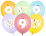 Partydeco szám, számos lufi 11" 28cm 6db 9-es szám lufi (LUFI651216)