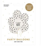 Partydeco Szám, Számos lufi 11" 28cm 6db, 60-as számmal, masni (LUFI691106)