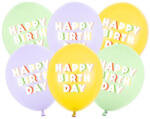 Partydeco Szülinapi lufi 11" 28cm 6db Happy Birthday, Mix (LUFI537445)