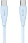 USAMS GREEN SERIES adatkábel (USB - Type-C, 60W, gyorstöltő, 100cm) VILÁGOSKÉK (SJ716USB03)