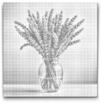  PontPöttyöző - Levendula váza Méret: 50x50cm, Keretezés: Kerek keret, Szín: Kék