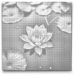  PontPöttyöző - Rózsaszín lótuszvirág Méret: 50x50cm, Keretezés: Kartonlemezen, Szín: Piros