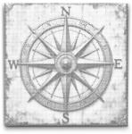  PontPöttyöző - Iránytű Méret: 50x50cm, Keretezés: Műanyagtáblával, Szín: Zöld