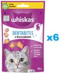 Whiskas Dentabites 6x40 g gustare dentara pisici adulte, cu pui