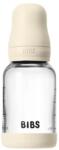 Bibs Стъклена бебешка бутилка Bibs - С каучуков биберон, 120 ml, Ivory (5019216) - ozone