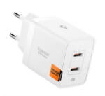 Spigen ESSENTIAL hálózati töltő Type-C aljzat (47W, GaN, PD gyorstöltő 3.0) FEHÉR (ACH08707) - aqua