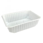 Csom 2001 Doboz szögletes alj PP 750 ml fehér 50 db/csomag (7711) (7711) - aqua