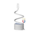 4smarts RollUp USB / USB-C mágnesesen feltekerhető töltő- és adatkábel, 1.5m, fehér (4S541012)