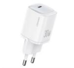 USAMS CC251 hálózati töltő Type-C aljzat (30W, GaN, PD gyorstöltő) FEHÉR (CC251TC02) (CC251TC02)
