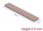 Delock Hővezető párna 120 x 20 x 0, 5 mm M. 2 modulokhoz 3, 0 W/mK nem szilikon anyagú (18481) (18481)
