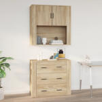 vidaXL sonoma tölgy színű szerelt fa faliszekrény 80x33x80 cm (VD816587)