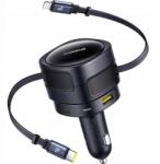 Baseus Pd autós töltő 1x Usb-c 1x Usb 90W Usb-c kábel Lightni (BRA014405)