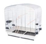 Inter-Zoo Pet Products Colivie pentru păsări SARA crom - 78 x 48 x 78 cm GRI DESCHIS