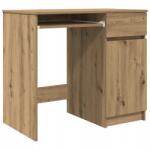 vidaXL Artisan íróasztal tölgy 86x49x76 cm ragasztott fa (861831)