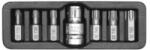 TOYA T25-55 7részes torx bitkészlet 1/2" befogással (YT-0410) (YT-0410) (YT-0410)
