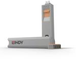 Lindy 40428 port blokkoló Portblokkoló kulcs USB C-típus Szürke, Narancssárga 4 db (40428)