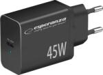 Esperanza Quick Power Charger USB-C Hálózati Gyorstöltő Adapter 45W - Fekete ( )