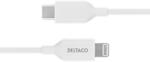 Deltaco USB-C apa - Lightning apa Adat- és töltőkábel 2m - Fehér (IPLH-452) (IPLH-452)