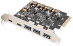 ASSMANN DS-30222 USB 3.1 Type C / USB 3.0 PCIe portbővítő (DS-30222)