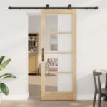 vidaXL Sliding Door ORKDAL Természetes Tömör fenyőfa Nagy (3332139)