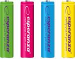 Esperanza 1000mAh AAA Ni-MH akkumulátor 4db/csomag Mix of Color (EZA107 - 5901299923436)