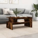 vidaXL füstös tölgy színű szerelt fa dohányzóasztal 90x55x42, 5 cm (834283)