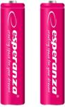 Esperanza EZA101R AAa, 1000 Mah, Ni-Mh Piros Újratölthető Elem Csomag 2 Darab (EZA101R - 5901299923139)
