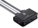 LevelOne LevelOne KVM-0290 KVM kapcsoló Fekete, Szürke (KVM-0290) (KVM-0290)