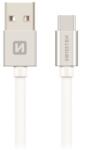 SWISSTEN 71521203 USB-A apa - USB-C apa Adat- és töltőkábel 1.2m - Fehér (71521203) (71521203)