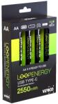 Verico LoopEnergy Li-Ion AA 2550mAh Újratölthető Akkumulátor (4db/csomag) (1UDBT-A1WEAC-NN) (1UDBT-A1WEAC-NN)