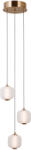 Italux PND-34362-3-HBR-OPAL LED mennyezeti függőlámpa Ganti | 8W LED | 865lm | 3000K