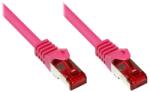 Good Connections 8060-100M S/FTP CAT6 RJ45 Patch kábel 10m - Magenta (8060-100M) (8060-100M)