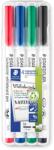STAEDTLER Steadtler Lumocolor 301 Tábla filctoll 1.00mm - Vegyes színek (4 db / csomag) (301 WP4) (301 WP4)