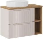 Comad Készlet szekrény Comad Nova Cashmere NOVA CASHMERE 82-60-2S, mosdótál Comad Beyond BEYOND 5 WHITE ( E-6564 ), NOVA OAK 81-20-39, NOVA OAK A 89-80 (SETNOCBOAK80CMUNBEYONDWHLR)