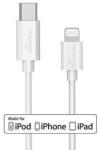 MediaRange Apple Lightning to USB Type-C Charge and Sync Cable 1m White (MRCS215) (MRCS215)