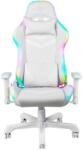 DELTACO GAM-080-P Műbőr RGB Gamer szék - Fehér (GAM-080- W) (GAM-080- W)
