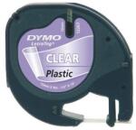 DYMO "Letratag" feliratozógép szalag 12 mm x 4 m víztiszta (GD12268) (S0721530) (S0721530)