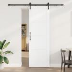 vidaXL Csúszóajtó hardver készlettel Fehér 78x232 cm Tömör fenyő (3333307)