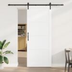 vidaXL Csúszó Ajtó Hardver Készlettel Fehér 93x232 cm Tömb Fa Fenyő (3333323)