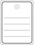 HERMA 6841 Árucimke Fűzőlyukkal és zsinórral 48 x 65 mm (1000 címke / csomag) (6841) (6841)