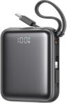 JOYROOM JR-PBF27 Mini Powerbank integrált kábellel Lightning + Type-C / 10000mAh 22, 5W - Fekete (JR-PBF27) (JR-PBF27)