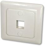Lindy Wandanschlussdose f. 1 Keystone Wand DE Abdeckung 80x80 (60543) (60543)