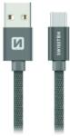 SWISSTEN 71521202 USB-A apa - USB-C apa Adat- és töltőkábel 1.2m - Kék (71521202) (71521202)