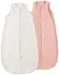 Kidizi Set 2 saci de dormit de vara pentru copii din muselina dubla 3-18 Tiny Hearts Gray Old Rosa, 0.3 tog (5949551906773)