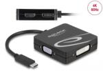 Delock USB Type-C - VGA/DVI/HDMI/DisplayPort átalakító (63129) (delock63129)