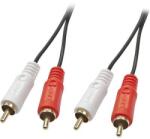 Lindy RCA Audio Csatlakozókábel [2x RCA dugó - 2x RCA dugó] 1.00 m Fekete (35660) (35660)